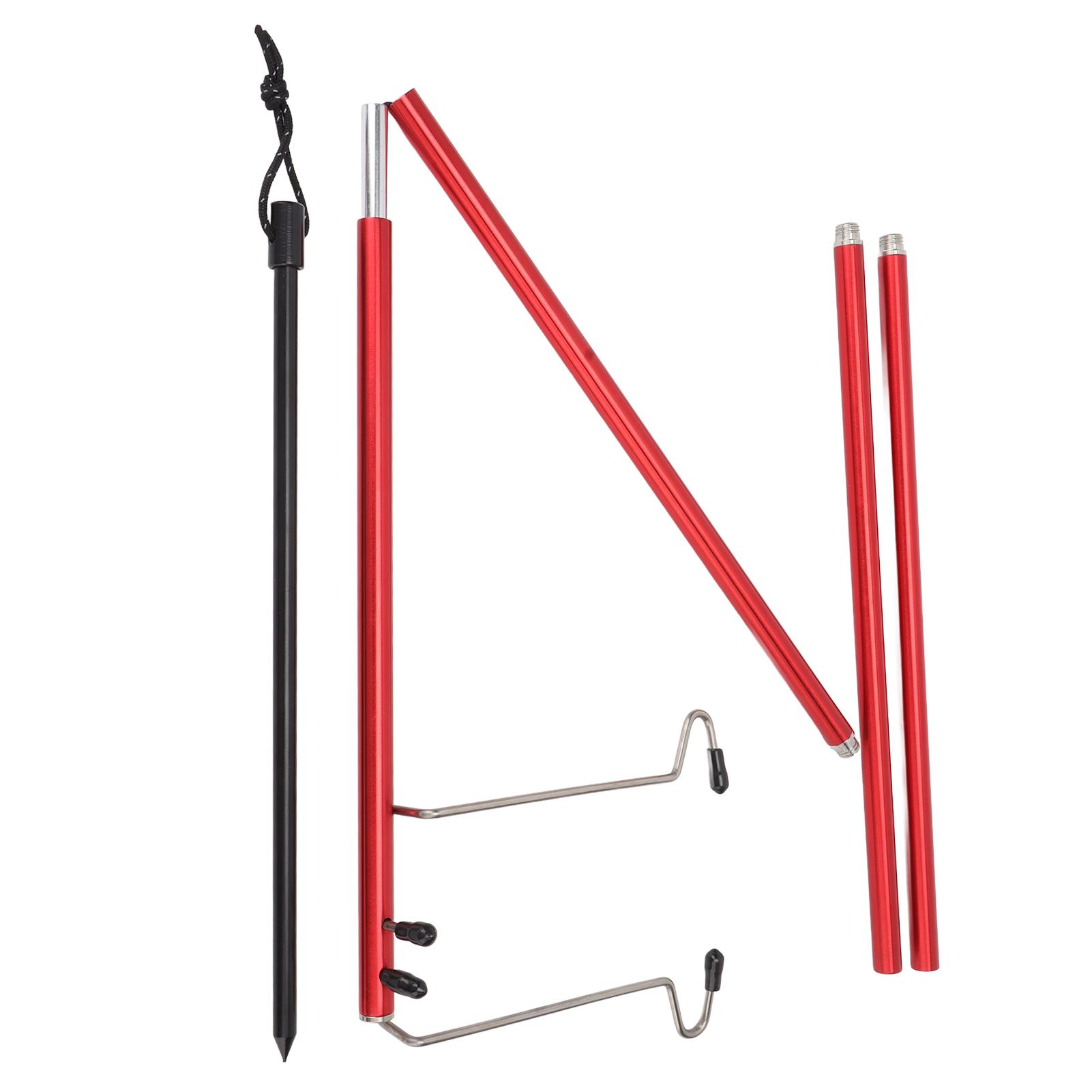 Camping Lantern Stand Portable Lightweight Outdoor Camping Aluminum Alloy Lamp Pole Light Hanging Stand Red красный