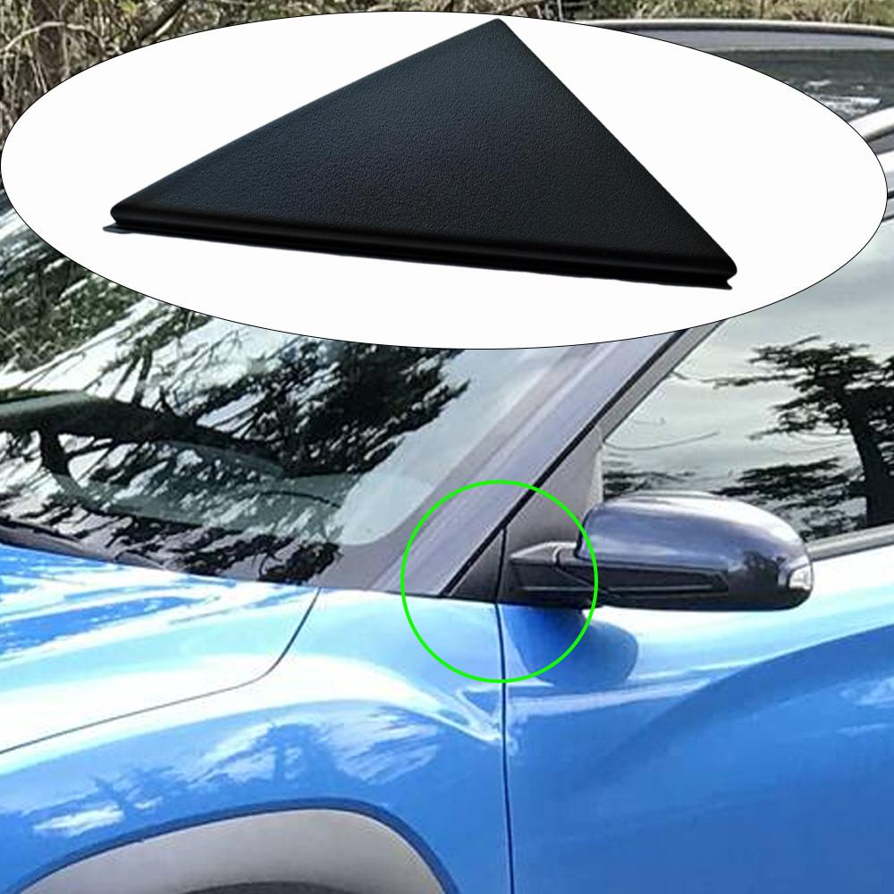 Car Rearview Mirror Triangle Panel Cover for Hyundai Kona 2018 2019 2020 2021 2022 2023 86190-J9000 86180-J9000 Unpainted Black