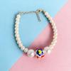 Colorful Glaze Pearl Necklace Choker for Cats & Dogs - Stylish Pet Accessory