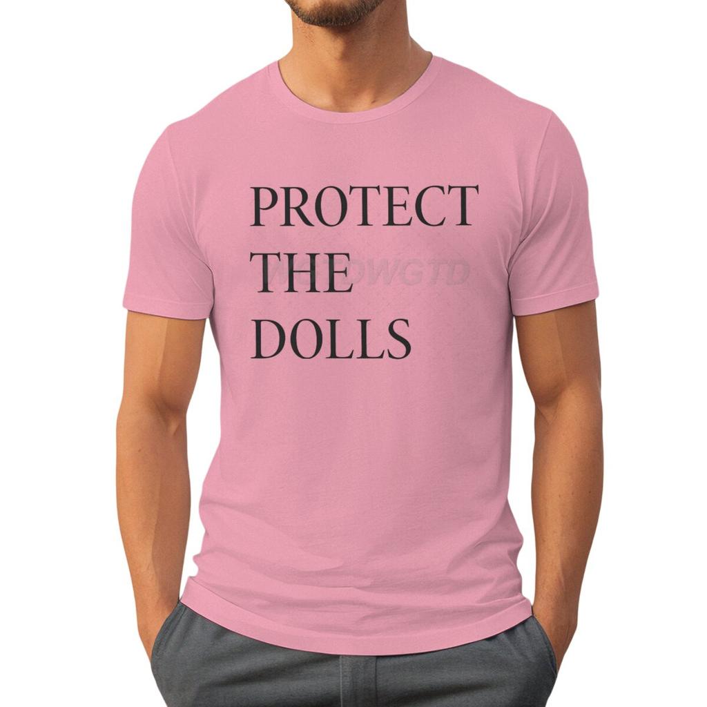 Hot Protect The Dolls Printed TShirts For Men Summer Short Sleeve Tee Shirts Round Neck T Shirt Casual Summer Men Clothes