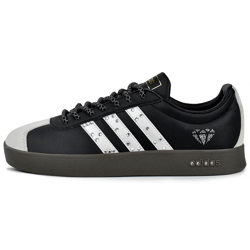 

Adidas VL COURT 2.0 Wear resistant And Lightweight Low top Skateboard Shoes Unisex Black Silver ID6017(Team96-) 44⅔