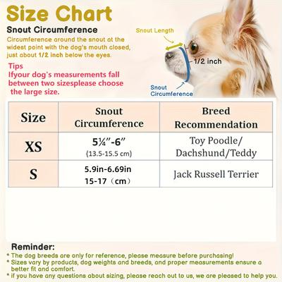 Dog Muzzle Anti-Bite Barking Mask for Small and Large Dogs, Pet Barking Stopper, Teddy Supplies, Cage Dog Cover