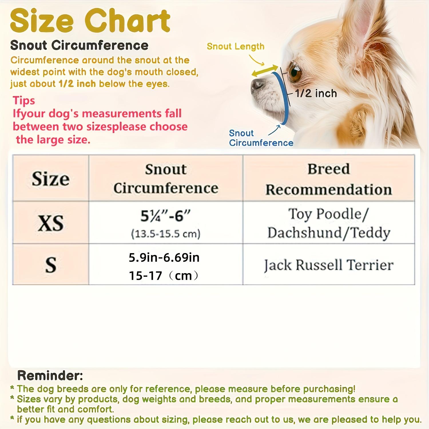 

Dog Muzzle Anti-Bite Barking Mask for Small and Large Dogs, Pet Barking Stopper, Teddy Supplies, Cage Dog Cover XS чорний