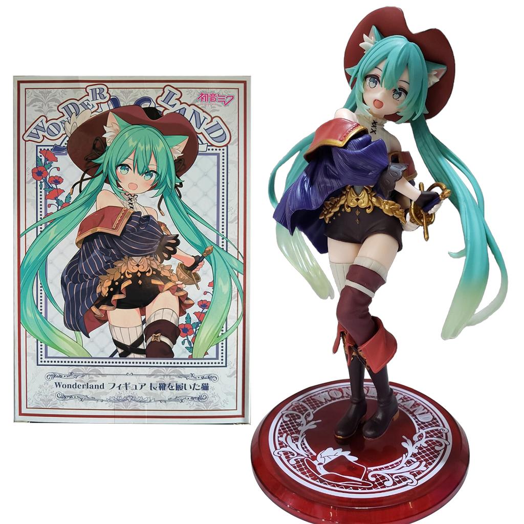 Figurină Anime Hatsune Miku Tărâmul Basmelor Hatsune Miku Motanul Încălțat Figurine de Acțiune Kawaii Colecție pentru Adulți Model Jucărie Cadou