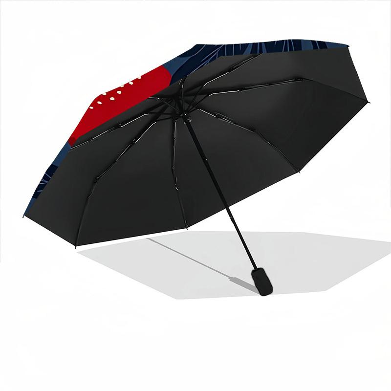 1pc Cherry PatternAutomatic Open/close Folding Umbrella, Compact Portable Travel Umbrella, Perfect Birthday/Holiday, Cute Umbrella y006