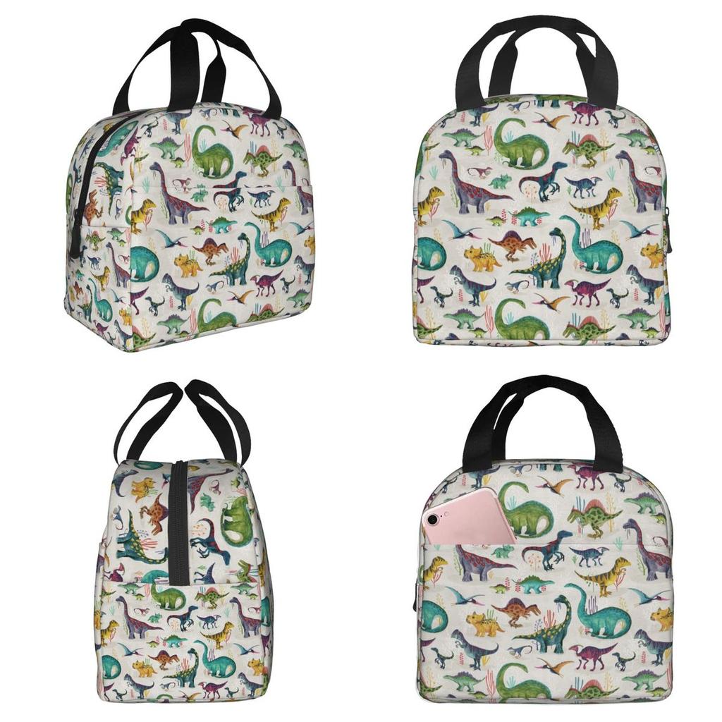 Bright Dinosaurs Insulated Lunch Bag for Women Office Cooler Thermal Food Box Tote Leakproof Lunch Boxes Container
