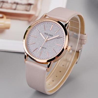 Luxusmarke Leder Quarz Damen Damen Armbanduhr Uhr