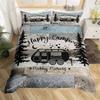 Felice Campeggio Stile Rustico Stile Camper Copripiumino Federa Set Biancheria da Letto Coperta Quilt Letto Matrimoniale Tessile per la Casa Regalo di Lusso36