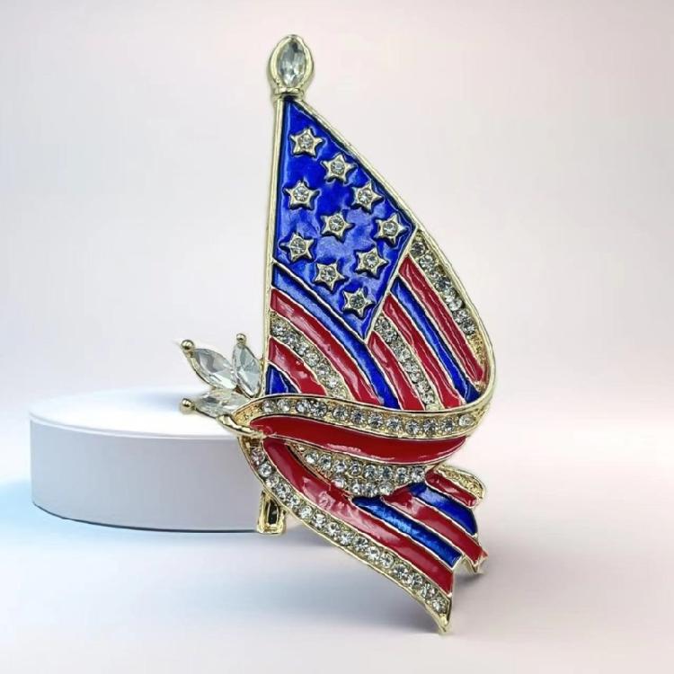 Patriotic Pin Trendy Flag Designs Alloy Metal Brooch Jewelry Accessory For Clothing Bags Friendship