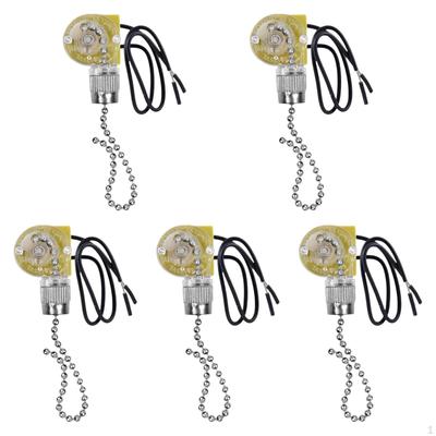 5 Count Fan Light Pull Switches for Wall Lights and Ceiling Fans Control