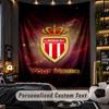 TapestryMonaco FC Custom Name Text Personalized Wall Hanging Tapestry Home Wall Decor