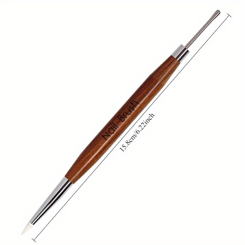 2Pcs Double-Head Nail Silicone Brushes Nail Art Dotting Pens, Sculpture Pen Set, Clay Sculpting Drawing Tools Gel Dotting Drawing Painting Pen