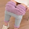 Plus Size Women's Fleece Lined Ribbed Leggings Thermal Warm Winter Tights High Waist Thick Velvet Pants for Cold Weather