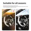 RSQ1 Valve Stems Caps For Volkswagen VW Carbon Fiber Steering Wheel Trim Non Slip Durable Split Wheel Protector Passat B5 B5.5 2000-