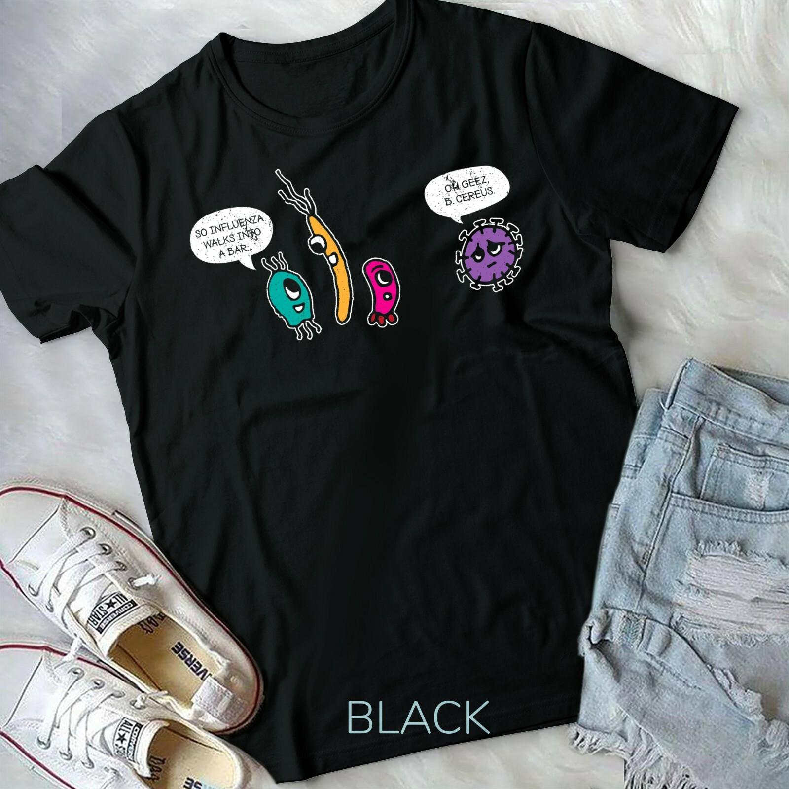 Funny Bacteria Pun Biology Science Biologist Scientist Unisex Youth T-shirt XXL