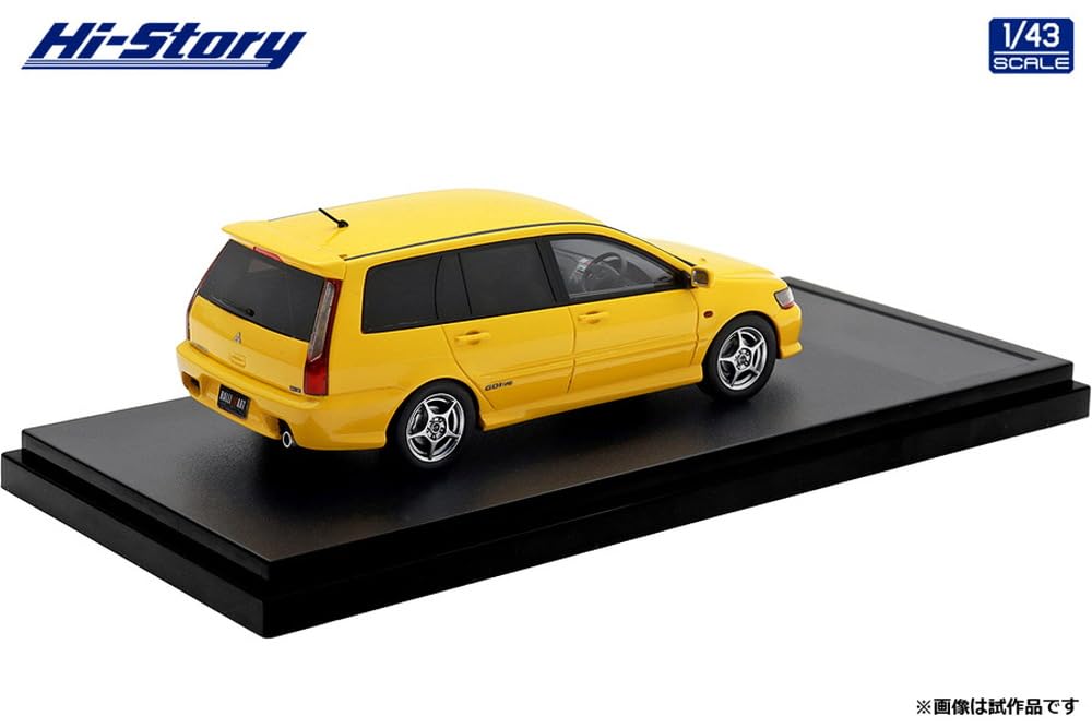 INTERALLIED Hi Story Scale Mitsubishi Lancer Cedia Wagon Ralliart Edition Dandelion Yellow Finished Model HS505YE 1/43 (2001)