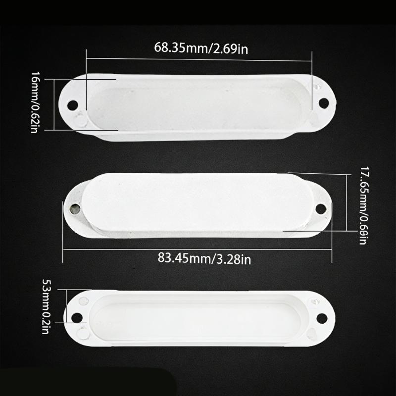 Universal White Plastic Guitar Pickup Cover ABS Texture Perfect for Most Standard Electric Guitars for Easy Installation