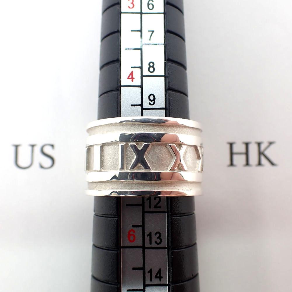 [Pre-owned] TIFFANY 925 Atlas Wide Ring / Size 9.5 / J7-8