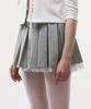 Podeowedeo Girls' Pleated Mini Skirt (Melange Gray)