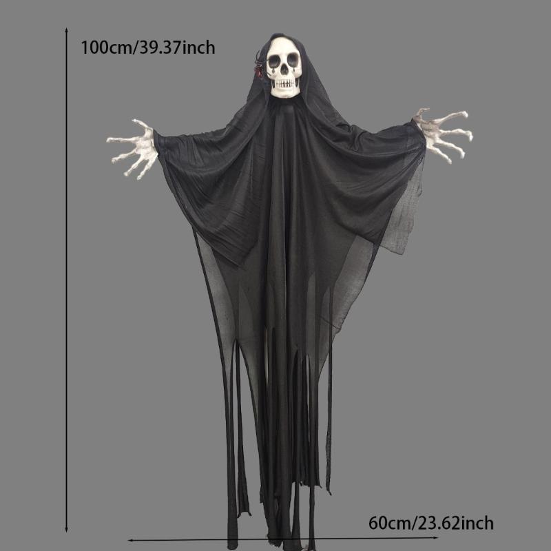 Halloweens Skull Head Decorations Festival Celebration Ornament for Front Yard Garden Window Terrifying Spirit Doll