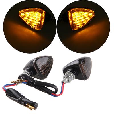 Černé LED blinkry na motorku Světlo Motocyklová směrová světla Skútr Jantarové Univerzální