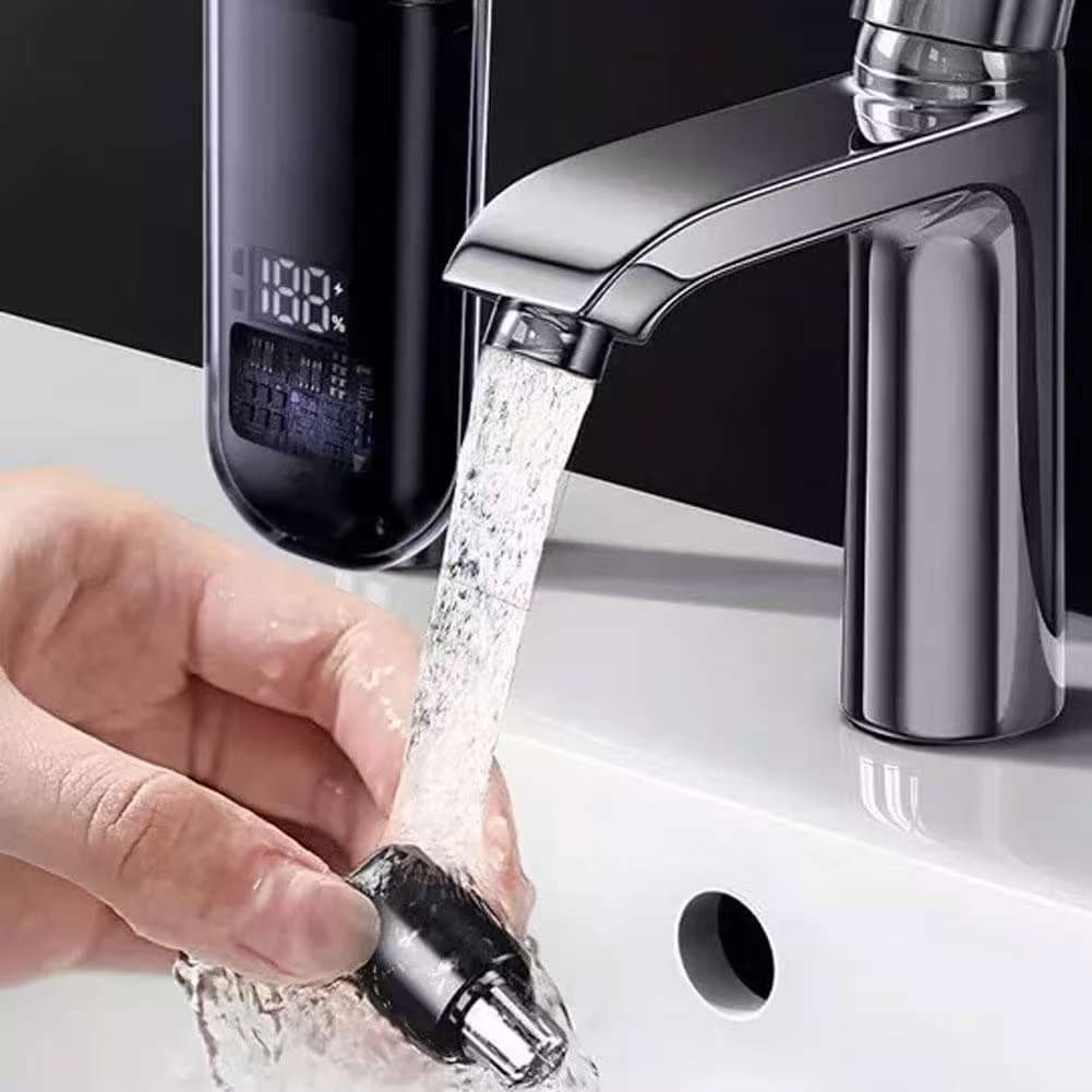 Electric Household Nose Hair Trimmer Cleaning Nostril Hair Removal Rechargeable Digital Shaver Round Head Removable