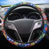 Colorful Sunflowers Car Steering Wheel Cover Elastic Band Water Washed Cloth Handle Car Steering Wheels & Accessories
