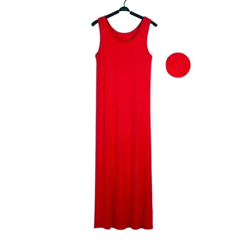 

Платье-майка с открытой спиной и рукавами, женские тонкие длинные облегающие платья миди XL красный