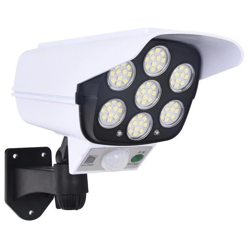 1Pc 77Led Solar Motion Sensor Led Light Outdoor Dummy Camera Wireless Security Flood Light Waterproof Lamp For Home Garden
