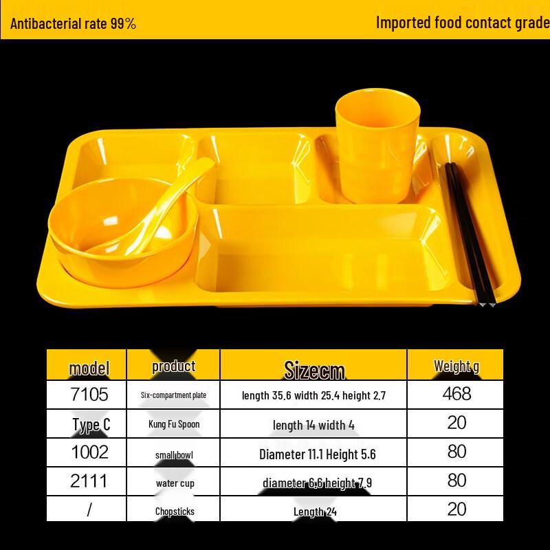 Melamine Divided Fast Food Tray