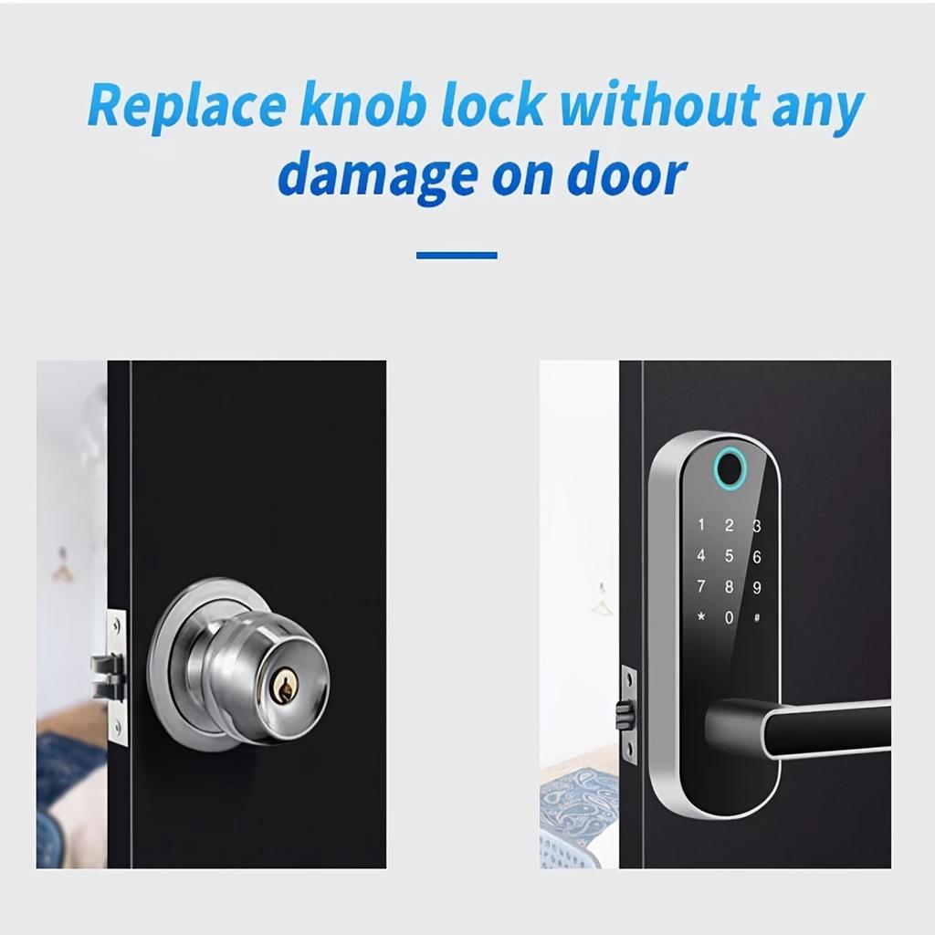 Smart Fingerprint Door Lock App Remote Control Keyless WIFI Digital Touchscreen Lock NFC IP67 Waterproof With 2 IC Cards