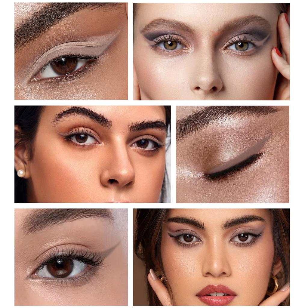 Boobeen Eyeliner Gel Eyeliner Eye Makeup Set Waterproof Smudge Proof Highly Pigmented Quick Drying Easy To Apply Long Lasting (Flaxen)