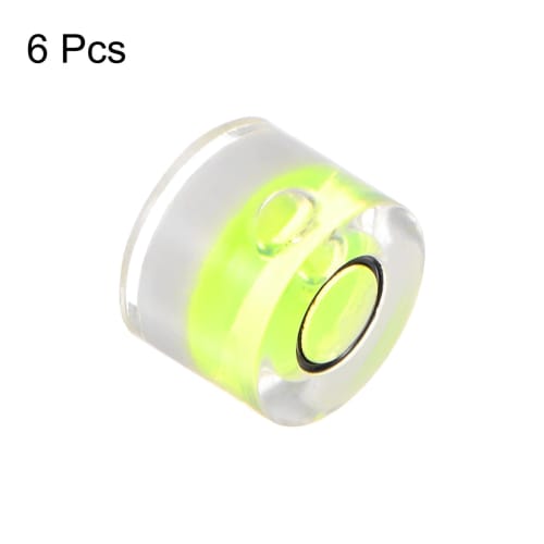 uxcell 6-Piece Round Bubble Level, 8x5.5mm, Mini Round Bullseye Level for Leveling Camera Tripods, Telescopes, Workshops, Turntables, and Picture Fram