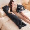 Long Black Cat Plush Body Pillow Soft Fluffy Stuffed Large Lying Kitten Sleeping Hug Cushion Home Sofa Decor Gift For Girls Kids