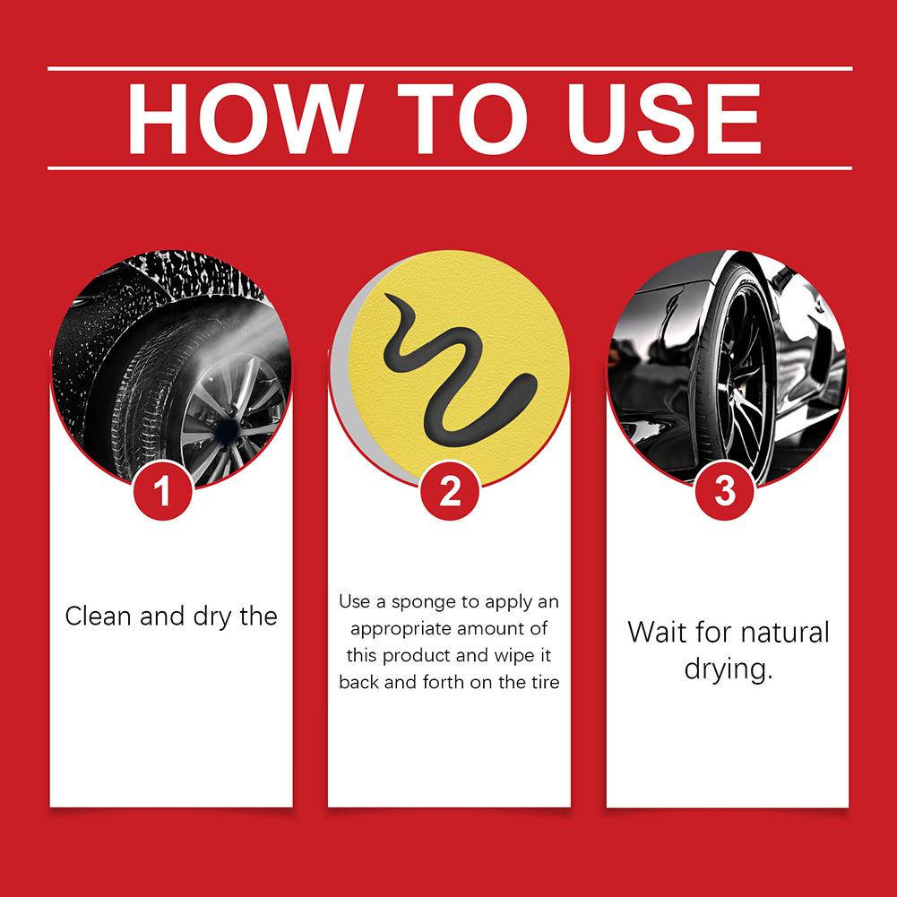 1/2/3set 100g Tire Wax - Universal Rubber Plastic And Auto Tire Gloss Enhancer - Retreading Cream Polishing Coating
