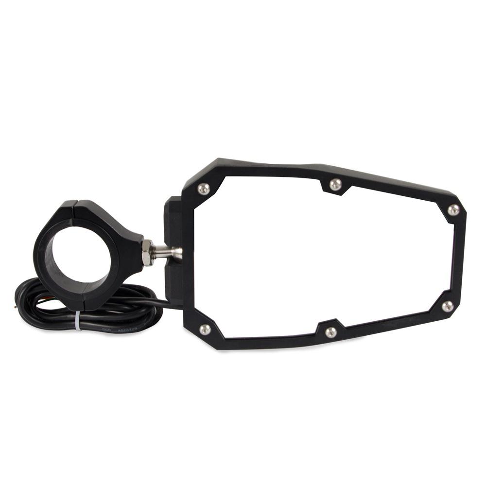 1.75" / 2" Side Rear View Mirrors Three-color Rear Frame Rearview Mirror With Led Light For Utv Atv