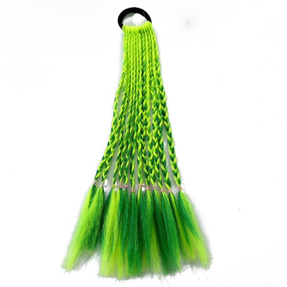 1 pièce Tresses colorées élastiques Filles Perruques Queue de cheval Nouvelles Tresses pour enfants