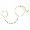 Yingtai 18k Gold Polierter Edelstahl Titanstahl Damen Fingerkette