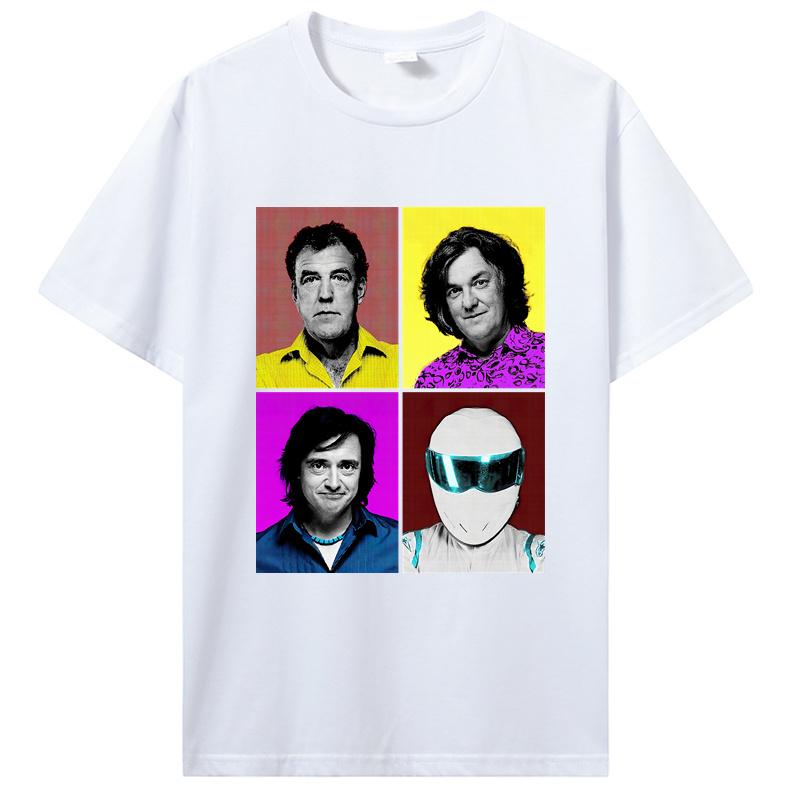 Top Gear Inspired Artwork All In One T Shirt Pop Pop Art Top Gear Stig Jeremy James May Tshirt Unisex Cotton Tees Tops Harajuku