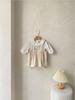 Baby Girls' Spring & Summer Floral Embroidered Butterfly Tie Apron Sleeveless Suspender Dress