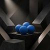 4pcs Blue Squash Ball Rubber Trigger Point Ball Portable Squash Training Ball  Reaction Training