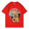 Summer New Hot Stamping Printing Short Sleeve Raglan Sleeve Japanese Anime Sushi Cat 2 Tshirt