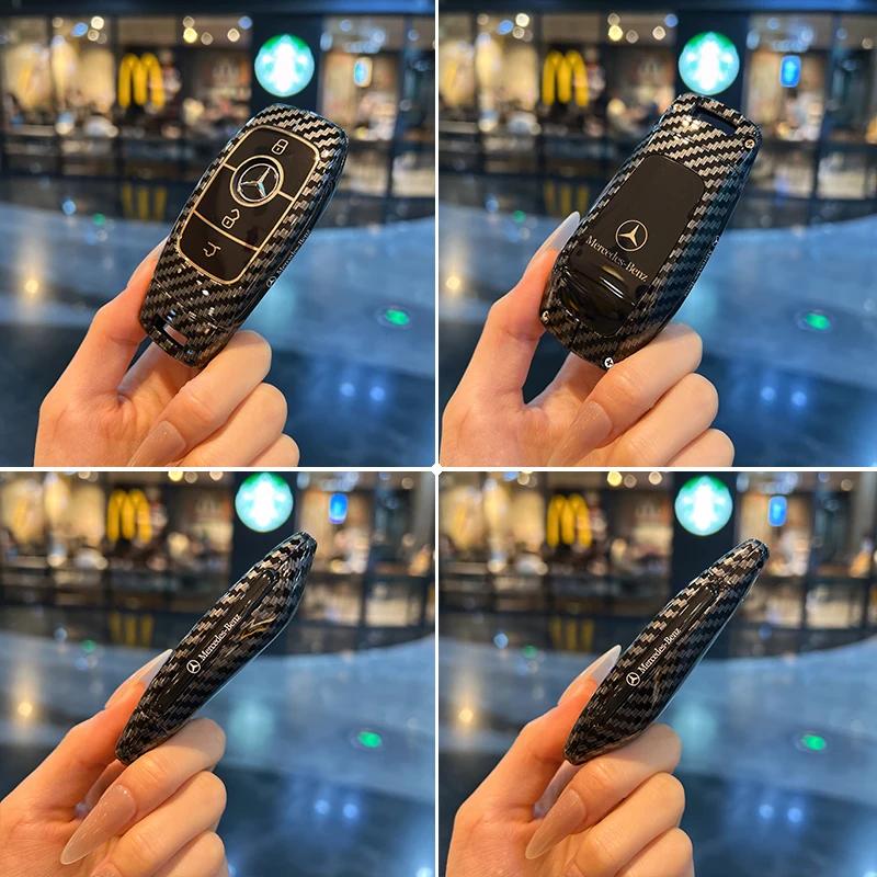 Car Key Case Cover for Mercedes Benz E C S GLC Class E200 E400 E63 W213 S550 S560 C260 A200 Key Shell Protector E2
