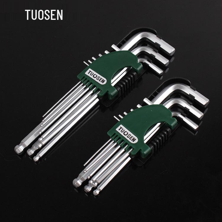 Metric Ball End L-Shaped Chrome Vanadium Steel Hex Key Set Hex Wrench