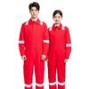 Pure Cotton One-Piece Work Coverall Men Reflective Wear-Resistant Stain-Resistant Customized Labor Protection Clothing Mechanics