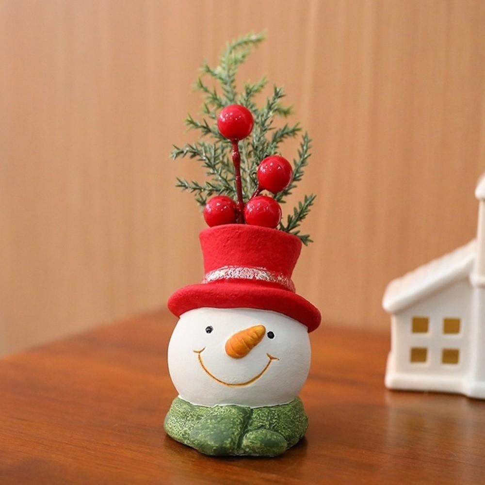 Kunstbeeren-Bonsai aus Harz, Bär, Weihnachtsmann-Ornamente, Tischdekoration