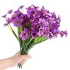 1 Bouquets Artificial Violet Flowers Silk Flowers Fake Grass Plants For Wedding Home Garden Decoration Birthday Xmas Party Decor