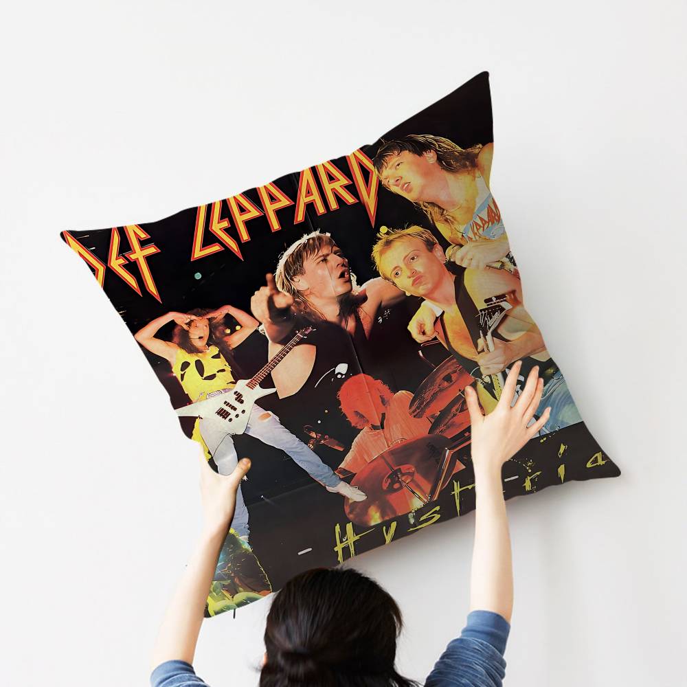 Classic Band D-Def L-Leppard Personalized Picture Text Home Decorative Pillows Household Gifts 45X45Cm