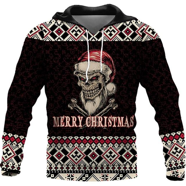 Vzor Vikings Podzim Pánské mikiny s kapucí Viking Mythology Potisk Unisex Pulovr Street Punk Bundy pro volný čas Kabát