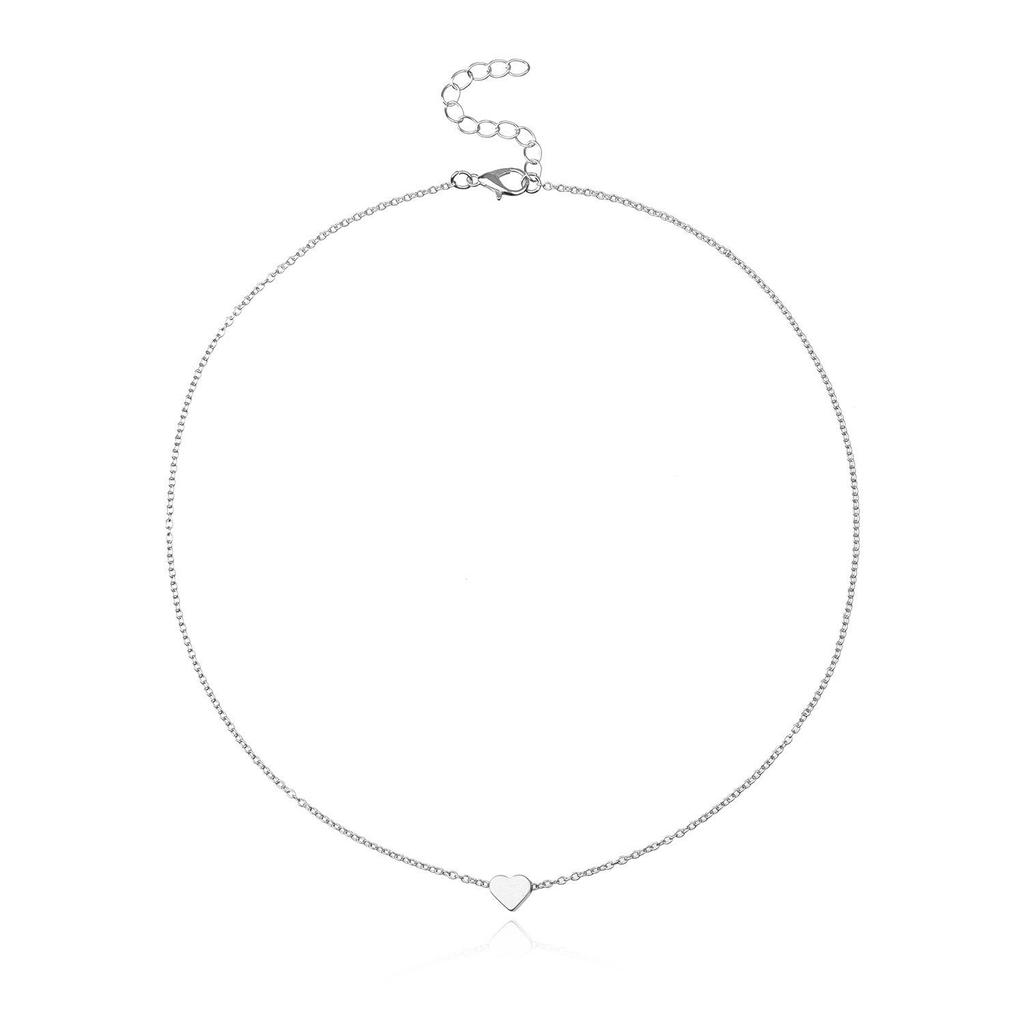 Valentine's Day Heart Pendant Clavicle Chain Necklace for Women